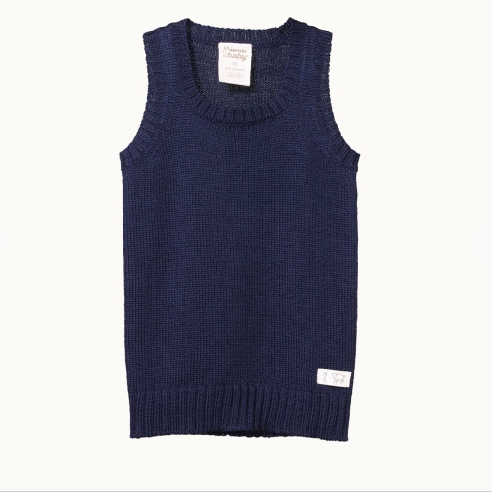 Baby merino wool sweater vest